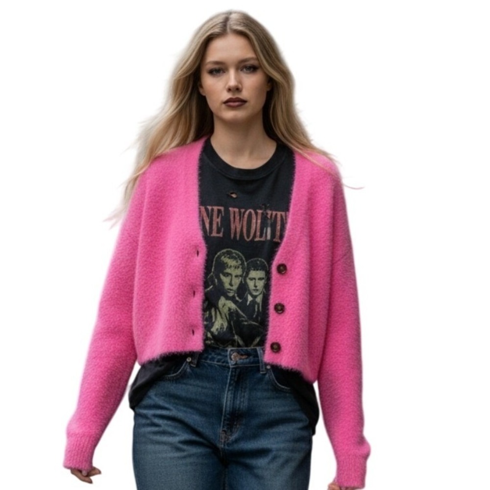 Free People So Soft Found My Friend Cardi Women's size Small Oversized Sweater